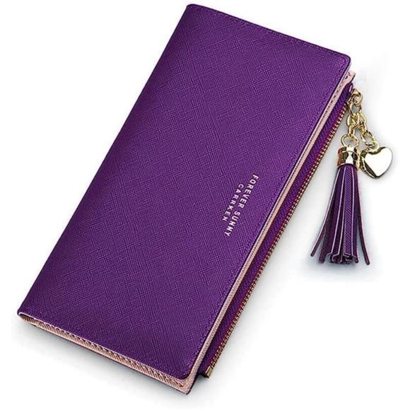 Handbags - Wallets for Women Leather Cell Phone Case Purple